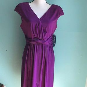 Chaps Est1978 Dress sleeveless Purple Size XL.